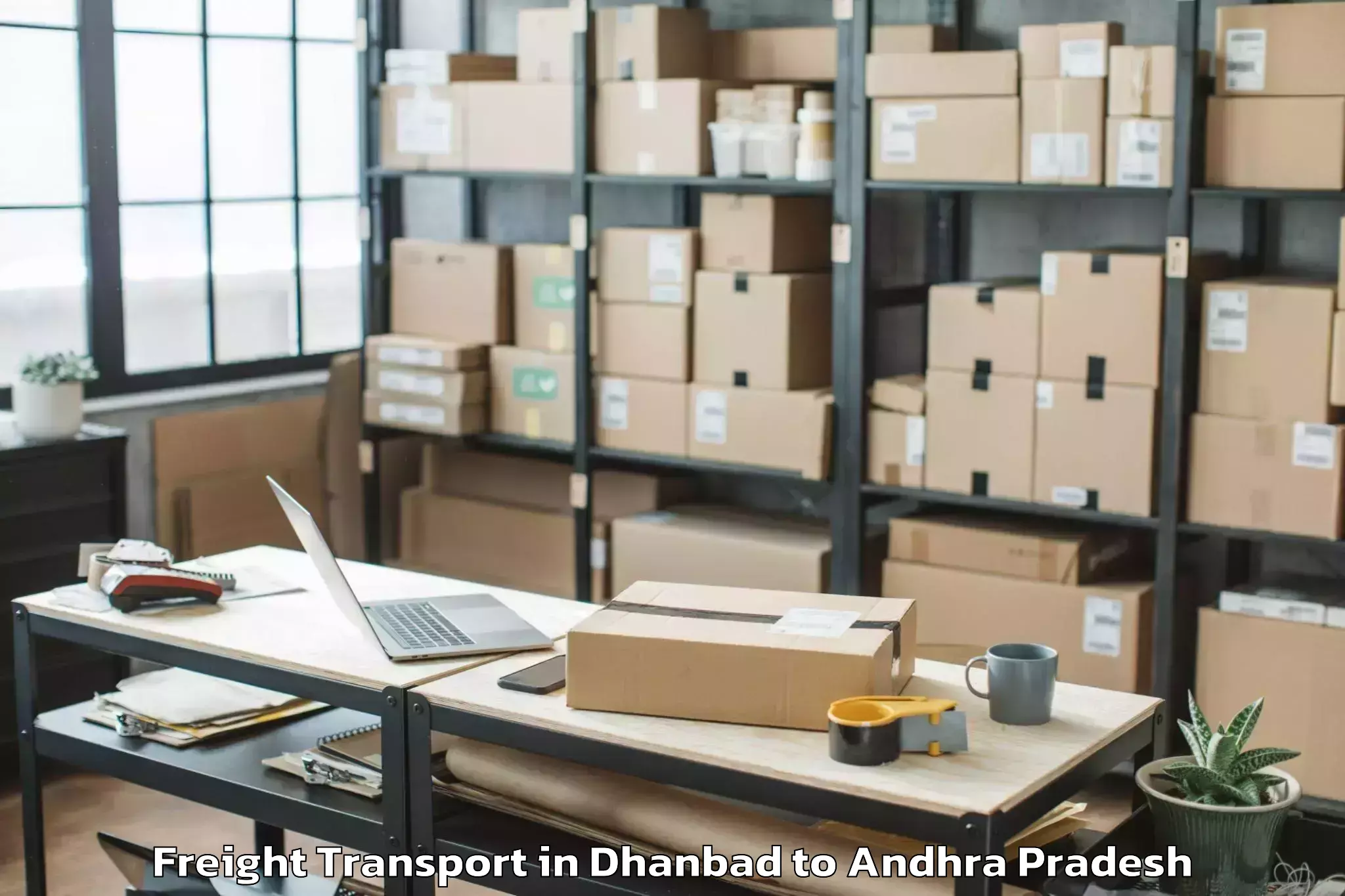 Easy Dhanbad to Santhabommali Freight Transport Booking